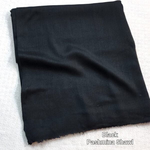 Black Plain Pashmina Shawl