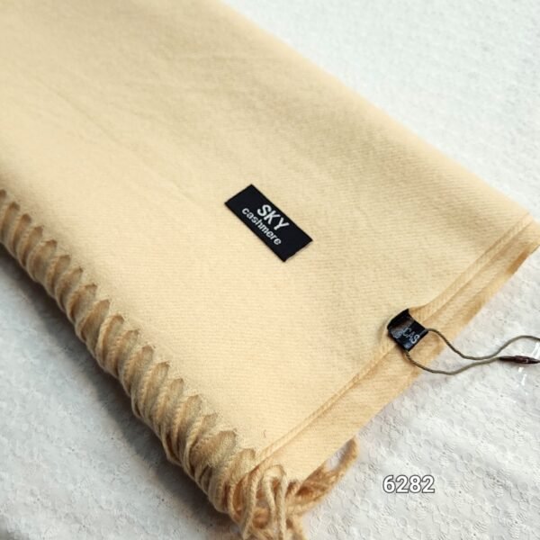 Cream Plain Stole | Pure Sky Cashmere