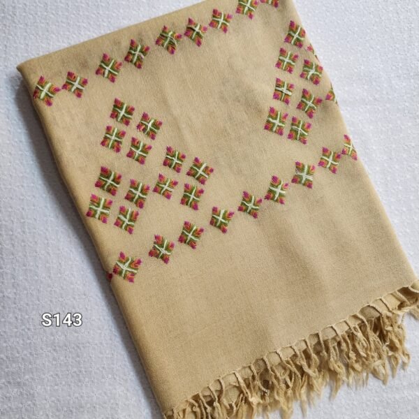 Pure Swat Wool Hand Embroidered Shawl