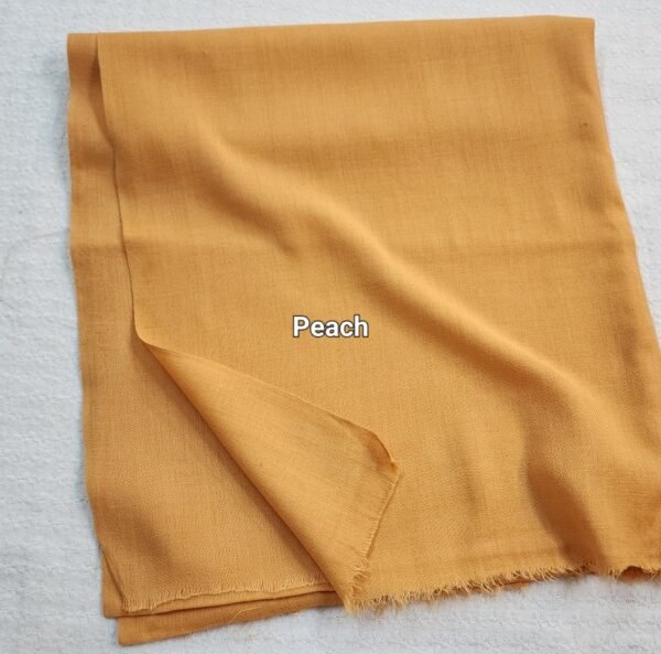 Plain Pashmina Stole | Peach - Image 2