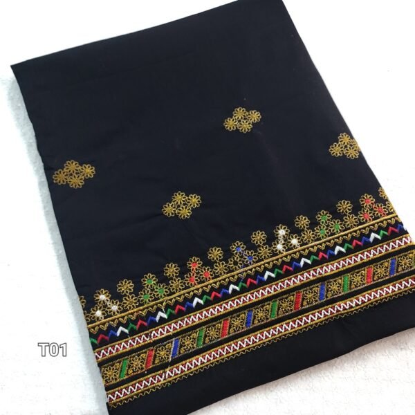 Embroidered Cotton Fabric For Trouser Shalwar