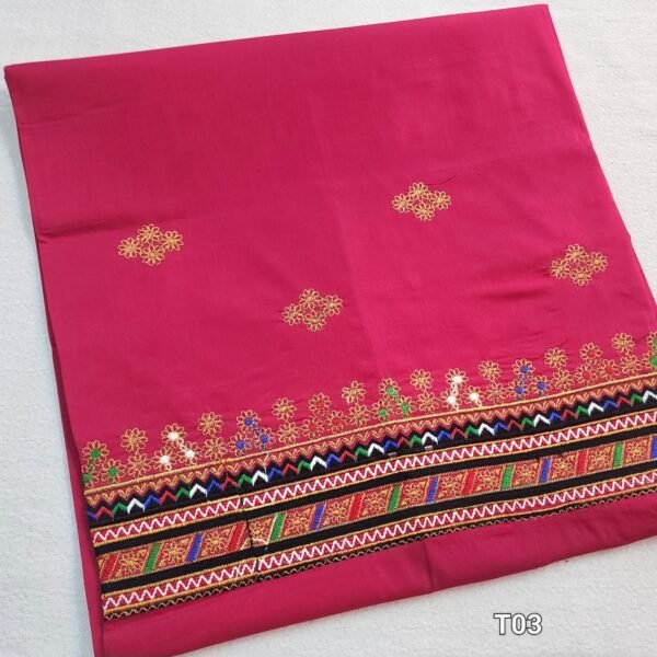 Embroidered Cotton Fabric For Trouser Shalwar