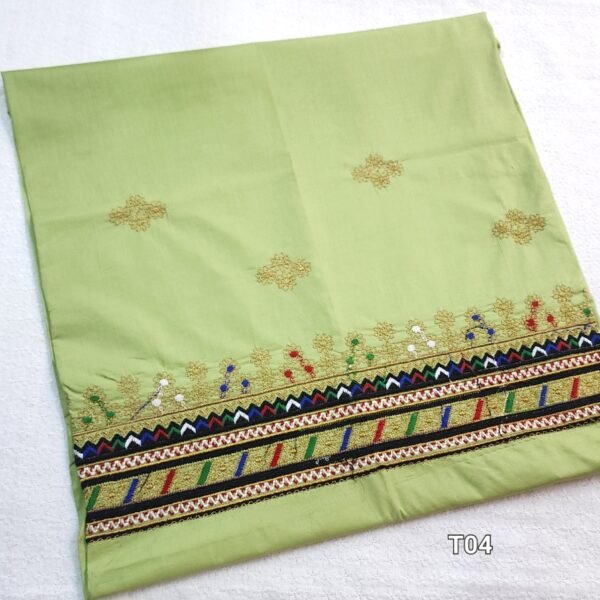 Embroidered Cotton Fabric For Trouser Shalwar