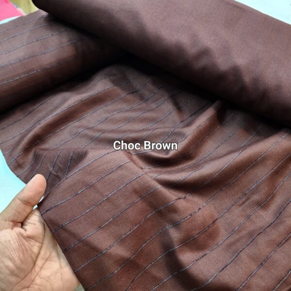 Choc Brown | Wool Marina Velvet Lining Suit 6 yards - Image 2