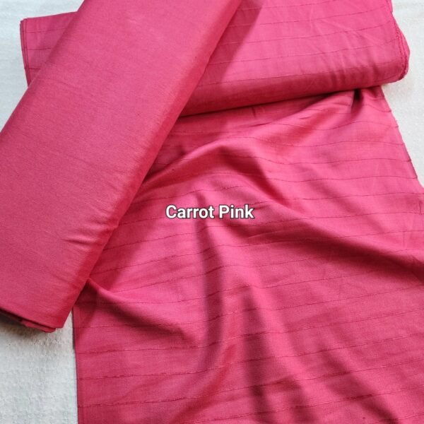 Carrot Pink | Wool Marina Velvet Lining Suit 6 yards - Image 2