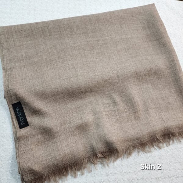 Plain Pure Pashmina Stole | Dark Skin