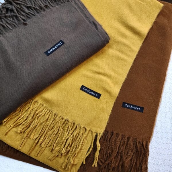 Plain Cashmere Pashmina Stole | 15 Colors - Image 3