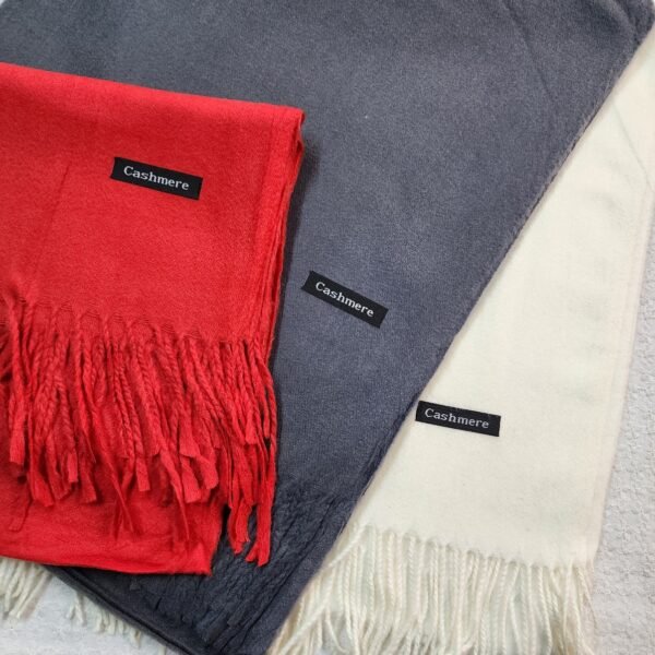 Plain Cashmere Pashmina Stole | 15 Colors - Image 2