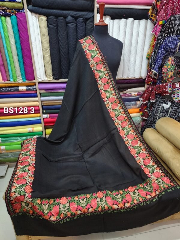 Pashmina Shawl | Border Embroidery - Image 2