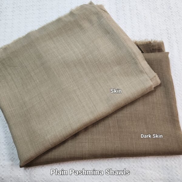 Plain Pashmina Shawl | Skin - Image 5