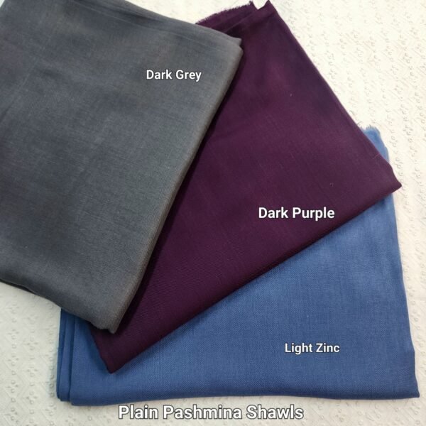 Plain Pashmina Shawl | Dark Grey - Image 7