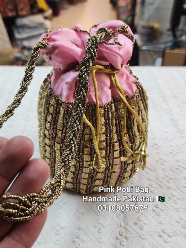 Pink Handmade Potli Bag