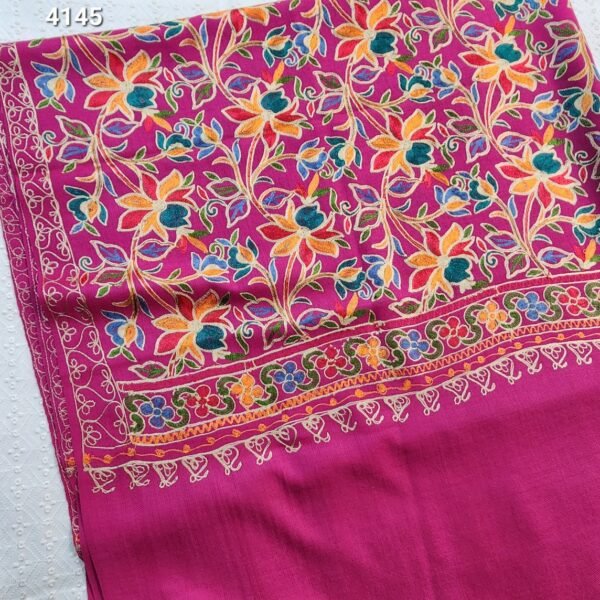 Qalamkar Pashmina Embroidered Shawl Made in Kashmir