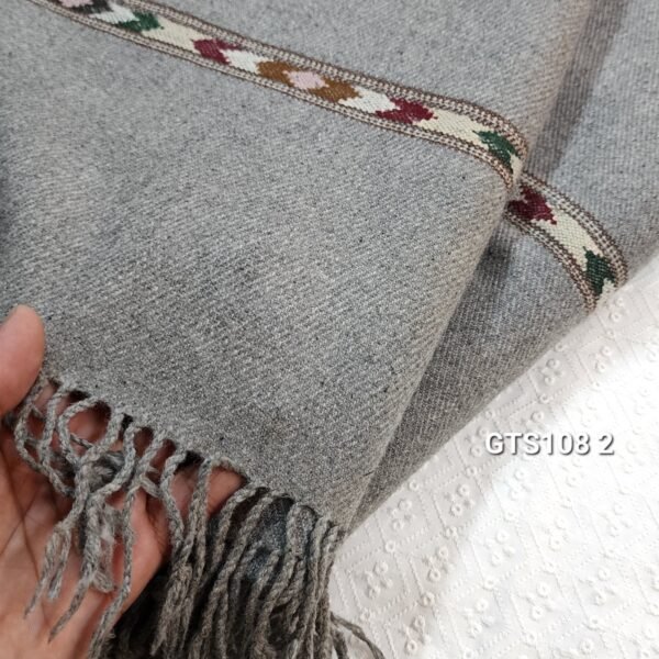 Pure Thick Wool Gents Shawl Handmade Khaddi Shawl - Image 2