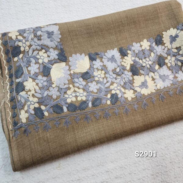 Pashmina Stole | Half Shawl Border Embroidered - Image 2