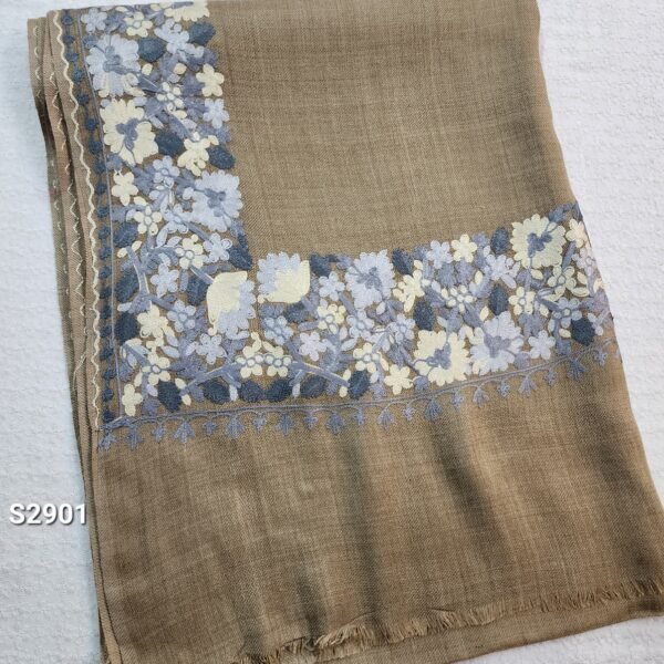 Pashmina Stole | Half Shawl Border Embroidered