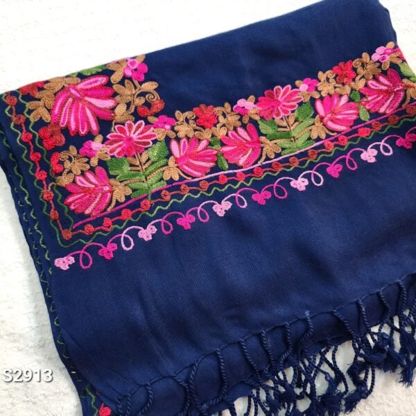 Pashmina Stole | Half Shawl Border Embroidered - Image 2