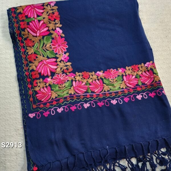 Pashmina Stole | Half Shawl Border Embroidered