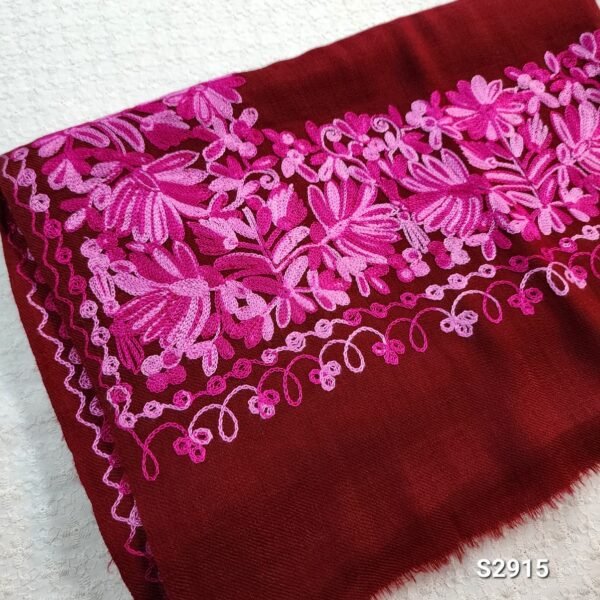 Pashmina Stole | Half Shawl Border Embroidered - Image 2