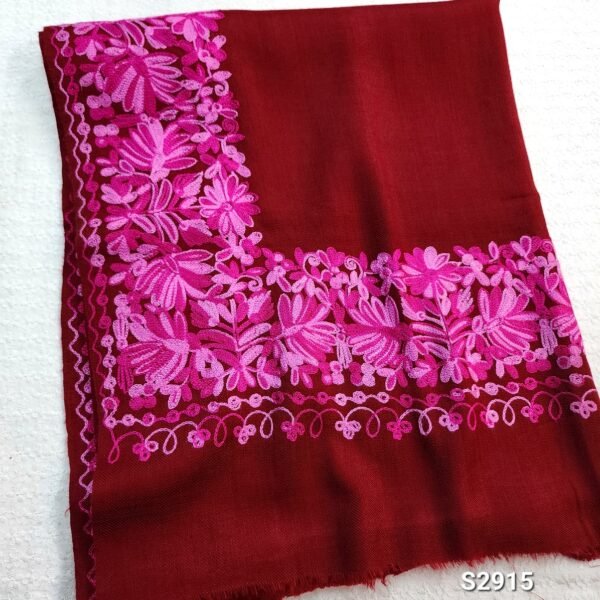 Pashmina Stole | Half Shawl Border Embroidered