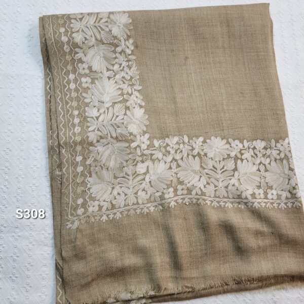 Pashmina Stole | Half Shawl Border Embroidered