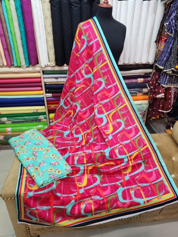 3 Piece Khaddar Digital Printed Suit Wool Shawl - Image 2