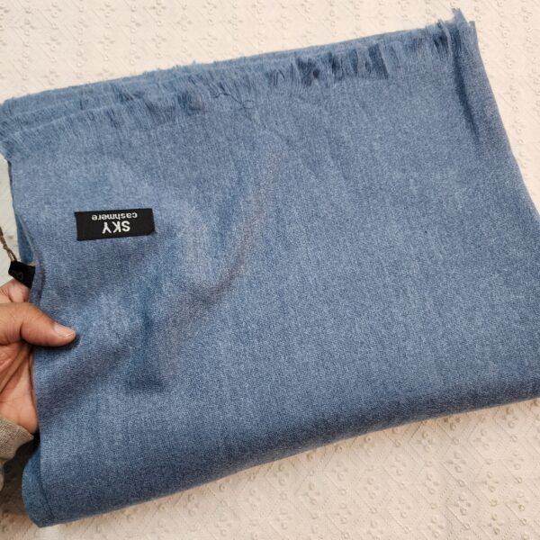 Cashmere Plain Pashmina Shawl | Blue