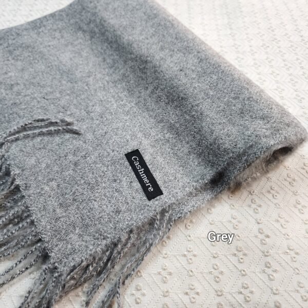 Pure Cashmere Pashmina Stole | Grey - Image 2