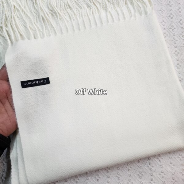 Pure Cashmere Pashmina Stole | Off White