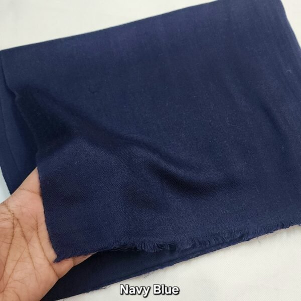 Navy Blue Plain Toosh Shawl (Chashme Bulbul) - Image 2