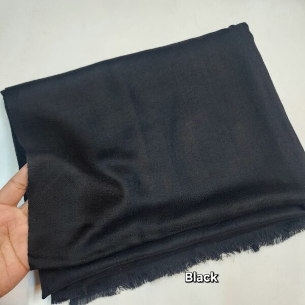 Black Plain Toosh Shawl (Chashme Bulbul) - Image 2