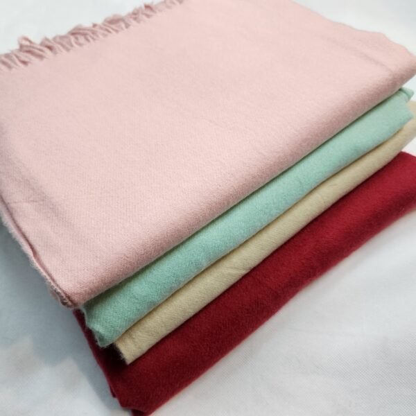 Cashmere Plain Pashmina Shawl | Pink - Image 2