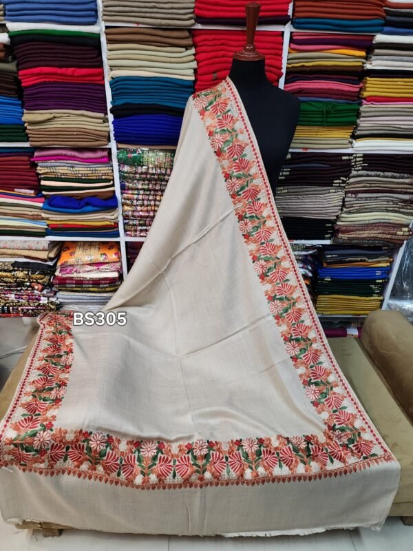 Pashmina Border Embroidery Shawl - Image 2