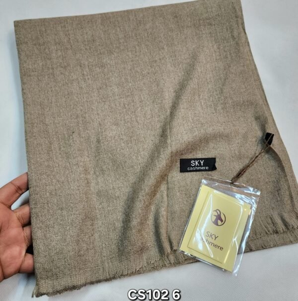 Pure Cashmere Pashmina Plain Stole | Skin Grey