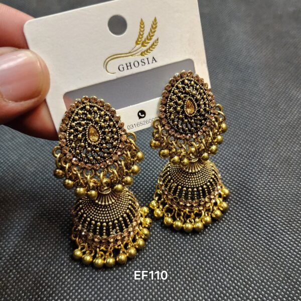 Large Fancy Jhumkay Earrings