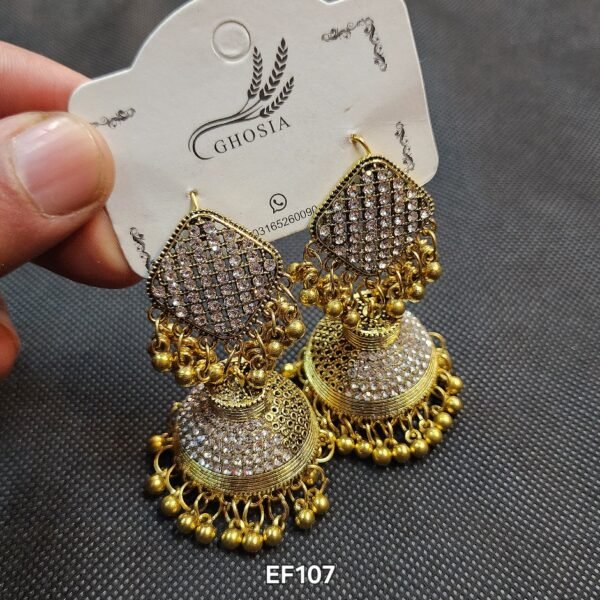 Large Fancy Jhumkay Earrings