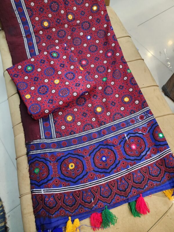 Ajrak Cotton 2 Piece Unstitched Embroidered Suit 25% OFF