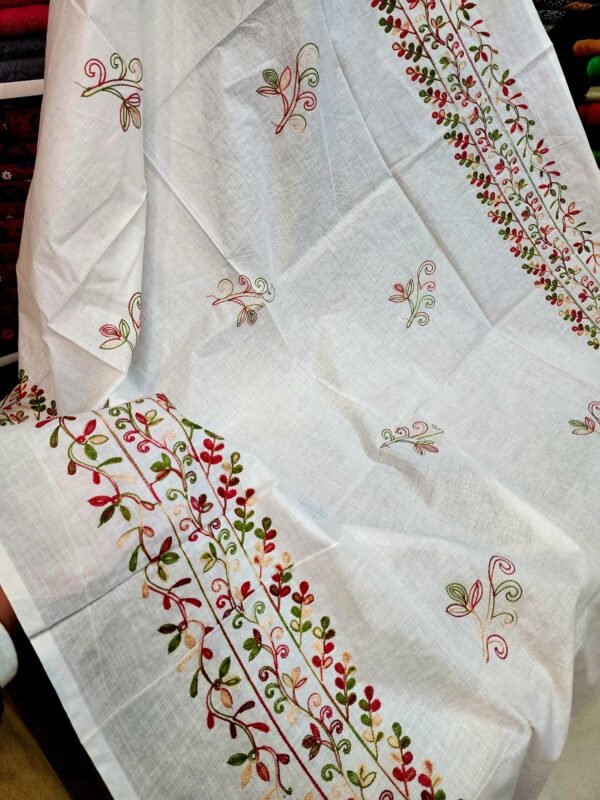 White Pure Lawn Embroidered Dupatta