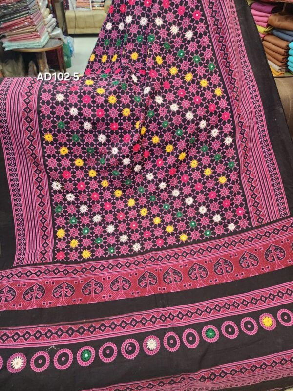 Ajrak Cotton Handmade Dupatta Embroidered - Image 2