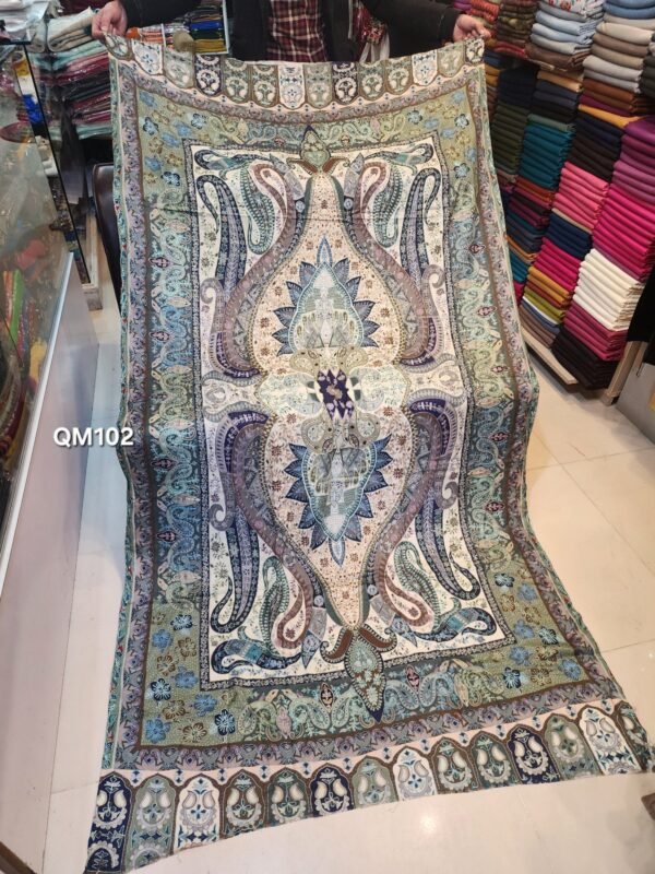 Qalamkar Toosh Shawl Made in Kashmir - Image 3