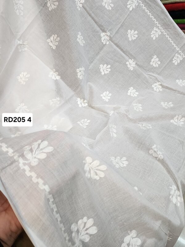 White Pure Lawn Embroidered Dupatta