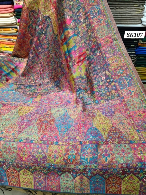 Pure Silk Kani Shawl Made in Kashmir - Image 5