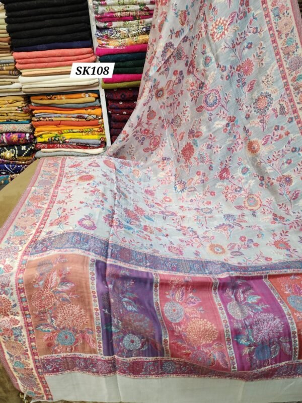 Pure Silk Kani Shawl Made in Kashmir - Image 5
