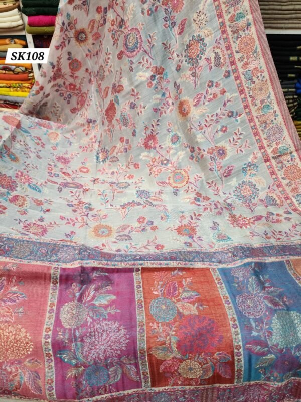 Pure Silk Kani Shawl Made in Kashmir - Image 6