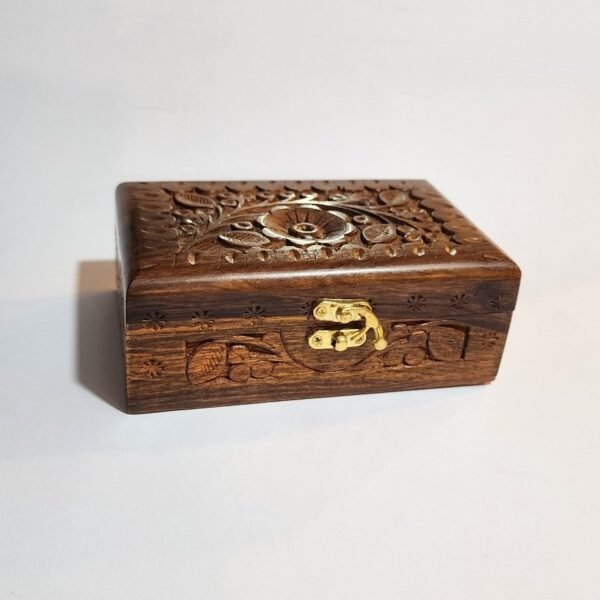 Wooden Carved Jewlery Box 9x6