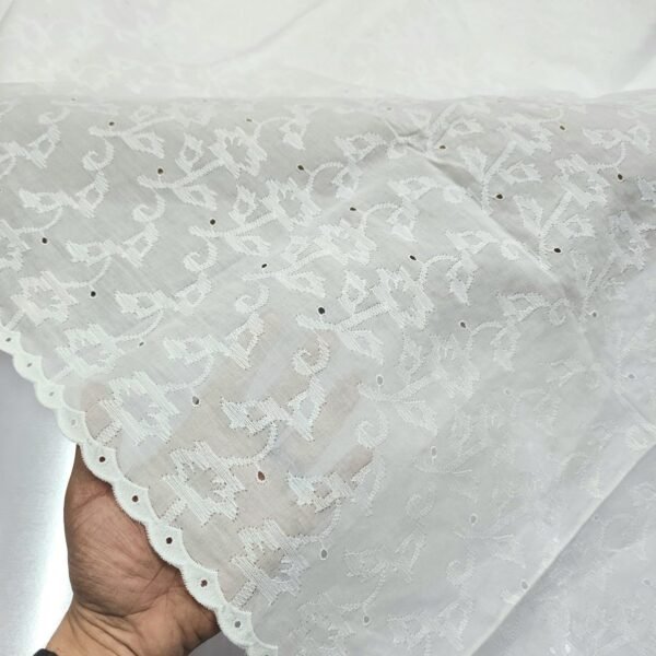 White Breeze Chikankari Lawn Shawl