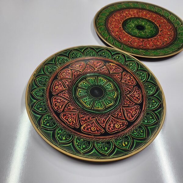 Handmade Naqshi Work Wooden Plate