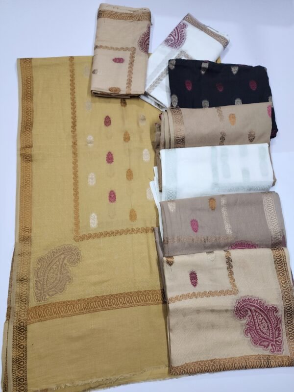 Pure Lawn Self Shawls Jackard Work - Image 2