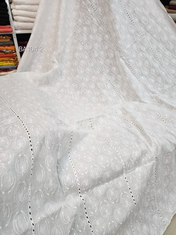 Big Arz White Breeze Chikankari Lawn Shawl