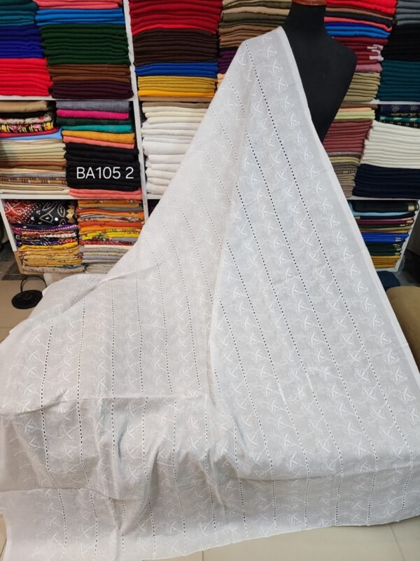 Big Arz White Breeze Chikankari Lawn Shawl - Image 2